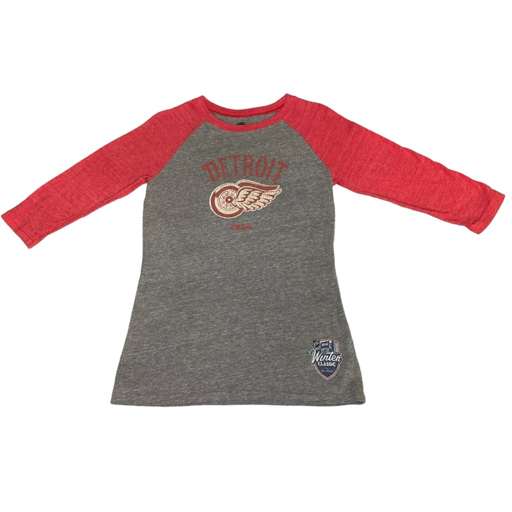 CCM NHL Detroit Red Wings 2014 Winter Classic Women’s 3/4 Sleeve T-Shirt Size M